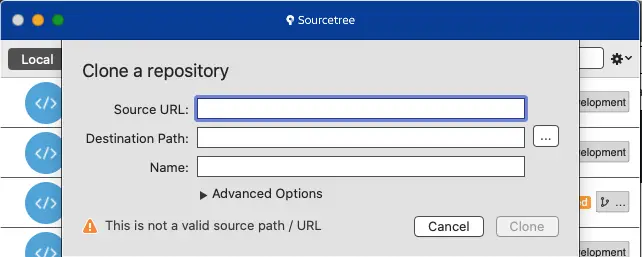 Github how to download clone public repository You should see this dialog now. Enter the url into Source Url