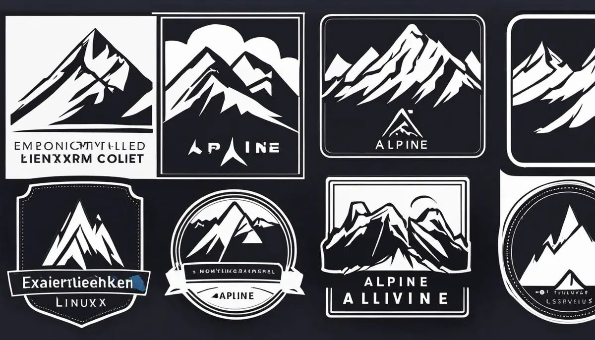 Alpine Linux logo, a mountain range symbolizing security and simplicity