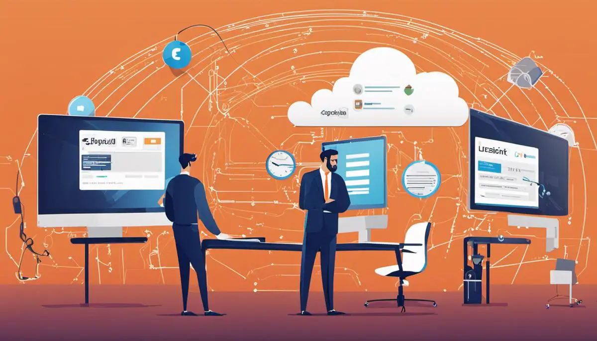 Illustration depicting AWS CLI and Endpoint URL being used in the tech sphere